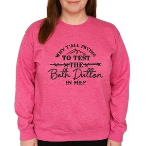 Sweatshirt Beth Dutton Yellowstone women's SZ M red black graphic worded